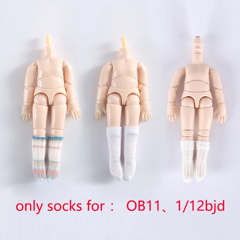 Ob11 Socks Knee Socks Striped Socks for  MOLLY,OB22 ,GSC,1/8 1/12bjd Dolldoll Accessories