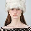 AWESOME NEEDS LOW LAMPSHADE HAT_FUR WHITE