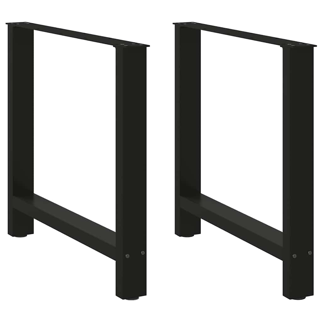 Vidaxl Nogi Do Stolika Kawowego, Czarne, 2 Szt., 80X(72-73) Cm, Stal