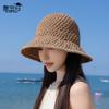 Летняя шляпа от солнца женская уличная повседневная панама, подчеркивающая лицо, маленькая панама от солнца, дорожная универсальная дышащая шляпа-ведро