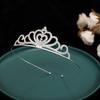 Children's Rhinestone Princess Crown Headband - Cute Diamond-Studded Rabbit Cat Comb Style for Girls