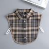 Women Detachable Plaid Shirt Design Fake Collar False Blouse Clothing Accessories