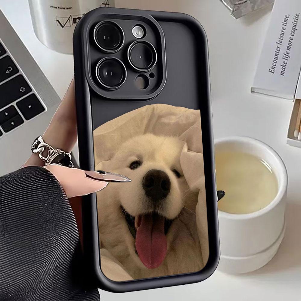 Забавный Милый Животный Собака Чехол Для Телефона Для iphone Apple 17 AIR 16 16E 11 12 13 14 15 XR Plus Pro Max Силиконовый Чехол Funda Shell Cover