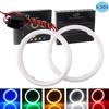 1Pair COB Angel Eyes 9-30V With Cover Halo Rings Cotton Lights For LED Car Motorcycle Headlights Fog Lamps 60 70 80 90 100 120MM