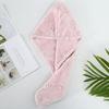 Coral fleece dry hair cap quickly absorbs water, is soft and skin-friendly, quick-drying cycle hollow flower women's headscarf