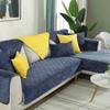 Новое поступление, сплошной цвет, толстый бархатный стеганый диван-полотенце, мягкие короткие плюшевые противоскользящие секционные чехлы для диванов для гостиной