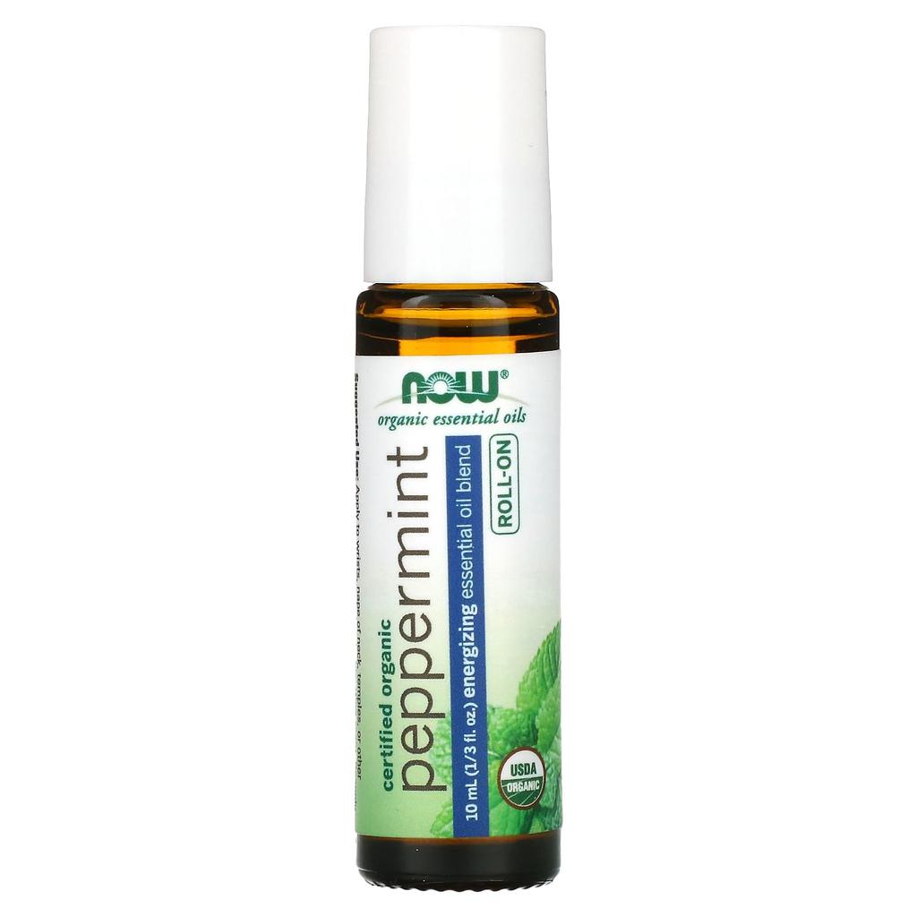 Certified Organic Peppermint Roll-On, 10Ml (1/3Fl Oz)