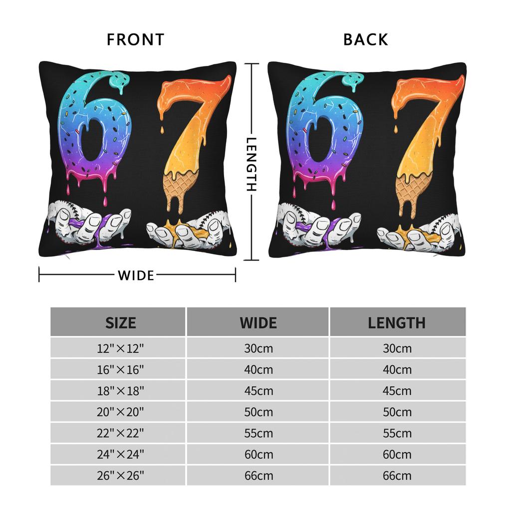 6 7 six Seven Meme 67 Pillow Cover Morden Pillow Case For Living Room Chair Custom Pillowcases Birthday Present