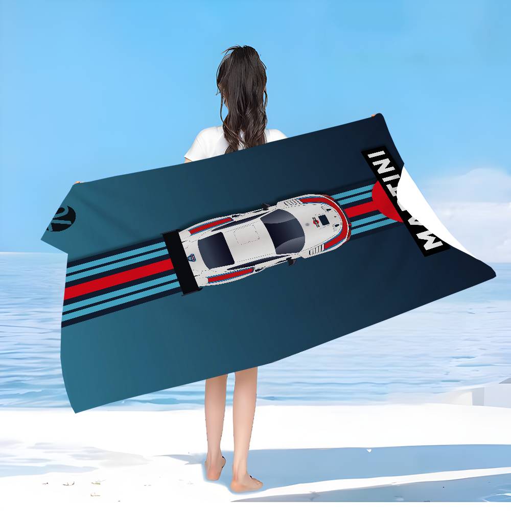 Популярное полотенце для пляжа из микрофибры с логотипом M-Martini Racing, впитывающее, быстросохнущее, мягкое, для йоги, плавания, отдыха на курорте, альпинизма
