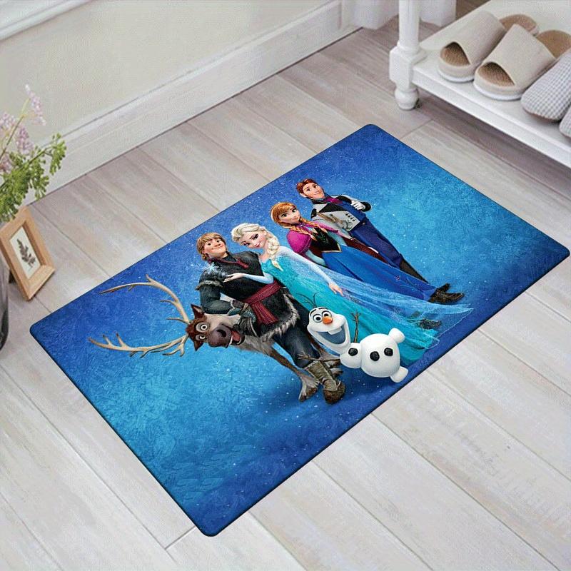 1pc Frozen Pattern Area Rug Soft Flannel Floor Mat for Living Room, Bedroom and Carpet, Sofa Coffee Table Floor Mat, Machine Washable