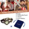 JewelryWe Наручные часы Браслет Кожаные часы Античный стиль Плетеные