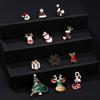 3pcs/set Christmas Tree Elk Snowman Alloy Brooch Fashionable Christmas Corsage Jewelry Accessory Party Festival Gift