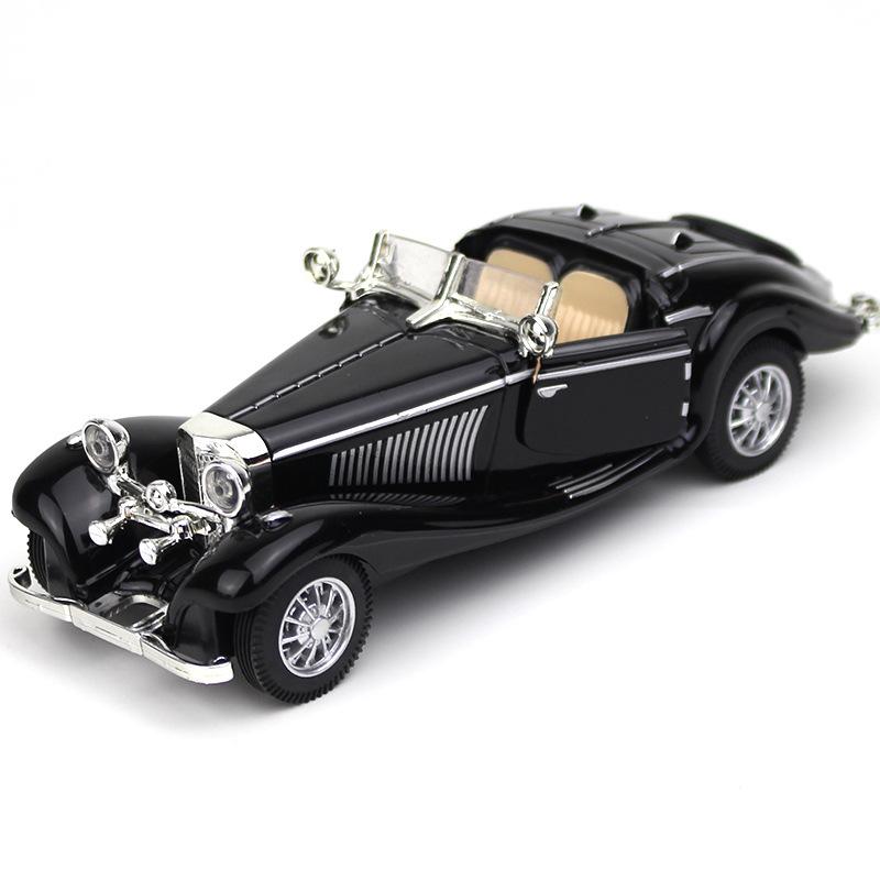1:28 масштабов Benz 500K, откидной литой металл, антикварные классические модели автомобилей, коллекционные игрушки, подарки (Длина 6,5 дюйма/16,8 см)