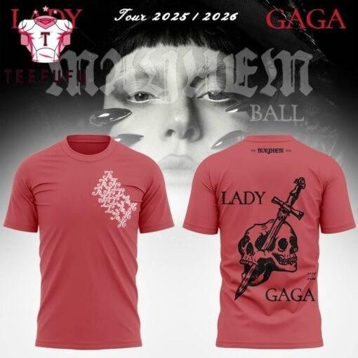 Lady Gaga The Mayhem Ball Tour 2026 Skull T Shirt PP2784