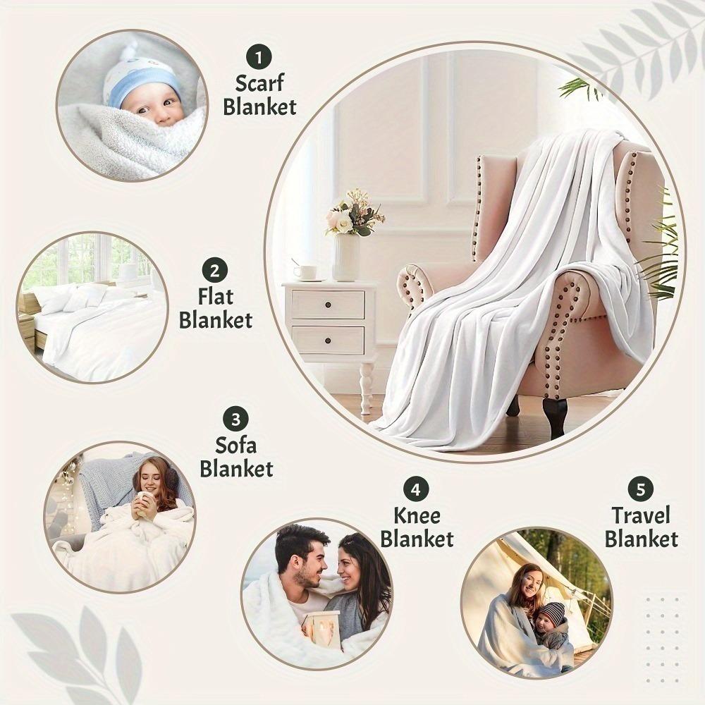 1pc Bohemian Style Wolf Howling at Moon Flannel Blanket - 100% Polyester, All-Season, Machine Washable, Stain Resistant