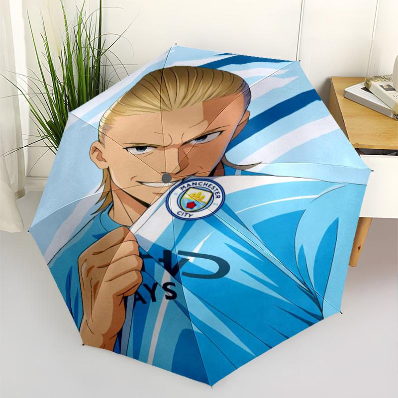 Sky's Blue Dream Team Portable Automatic Umbrella Compact & Durable 8-Rib Design Durable Plastic & Iron Perfect for Outdoor Adventures Elegant Umbrell