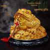 Rotating Golden Toad Wealth Figurine for Home or Office Decor