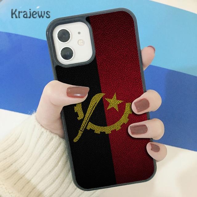 Krajews Чехол для телефона с флагом Анголы для iPhone 14 5 SE 6s 7 8 plus X XR XS 11 12 13 pro max Samsung S21 S22 ultra