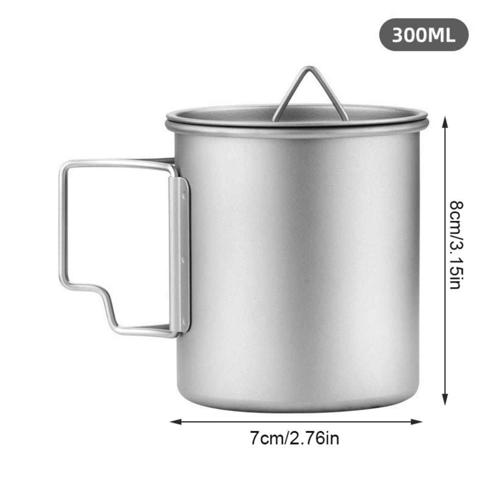 300ML/450ML/750ML Outdoor Water Cup Titanium Camping Picnic Mug Portable Beer Cup Camping