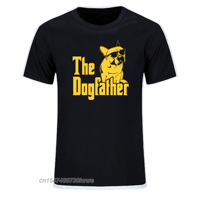 The Dogfather Dog Dad French Bulldog Funny T Shirts Unisex Cotton Harajuku Vintage Tops Tees Tops Eu Size