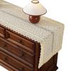 Handcrafted Crochet Table Runner Dining Coffee Rustic Farmhouse Style Cotton Blend Linen Look Decor