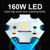100000LM Высокомощный перезаряжаемый светодиодный фонарик Long Shot 2000M Супер яркий фонарь 160W LED Ультрамощные фонари COB Lights Водонепроницаемая лампа