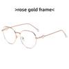 Retro Metal Eyewear Frame For Women With Blue Light Filter And Resin Lens Technology