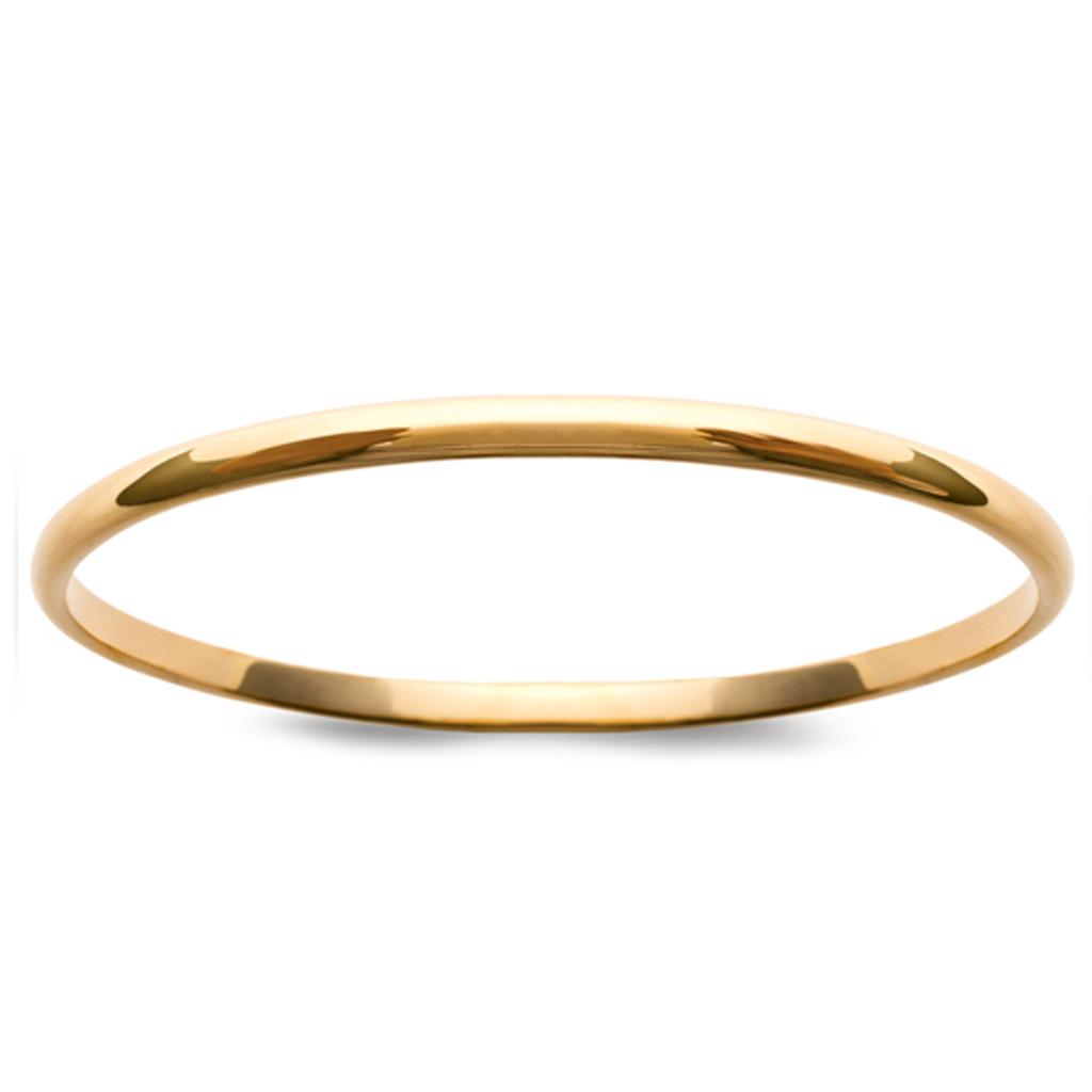 Les Trésors De Lily [J9366] - Gold Plated 'Demi-Jonc' Bracelet - 66 Mm 4 Mm
