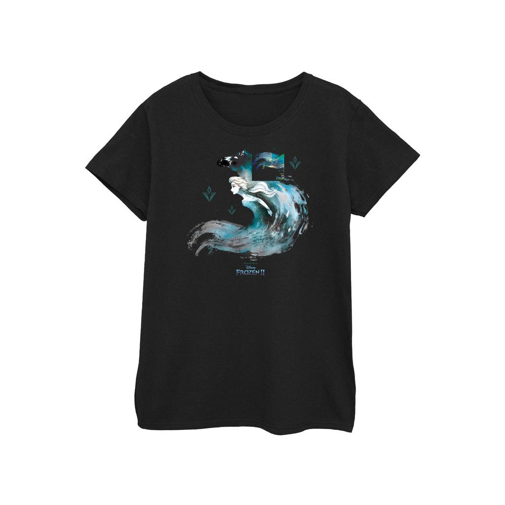 Disney Womens/Ladies Frozen 2 Elsa With Nokk The Water Spirit Cotton T-Shirt