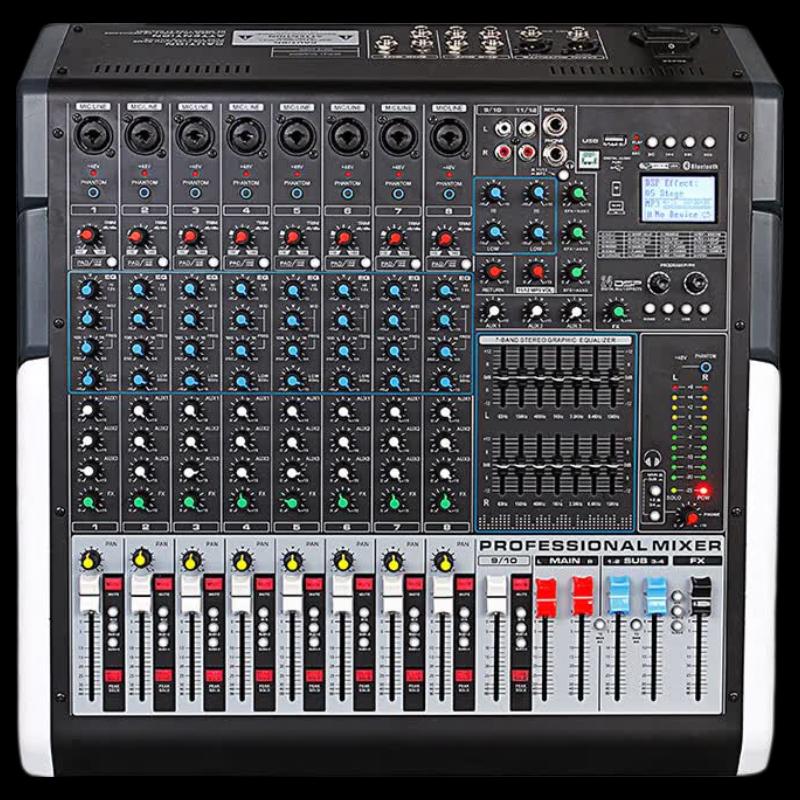 FionTu 12-Channel 4-Group Conference Audio Mixer (CN version)