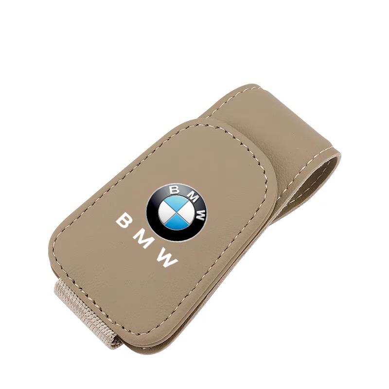 Car Glasses Clip Multifunction Sun Visor Leather Eyeglasses Clip For BMW M e46 e90 e60 f30 f10 e39 e36 g20 g30 f20 Accessories djbf00