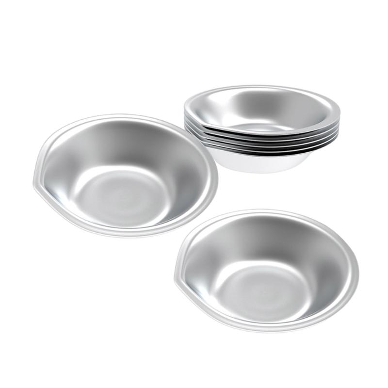 Pack Of 6 Small Round Stainless Steel Paint Mixing Trays for Watercolour & Art Projects, Enthusiasts Home And Studio Use