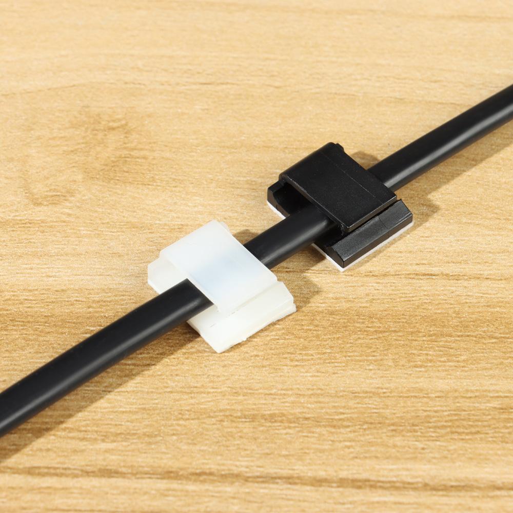 Fixing Clip Cord Management Wire Holder Organizer Cable Clamp Cable Clips Wire Tie Self-adhesive