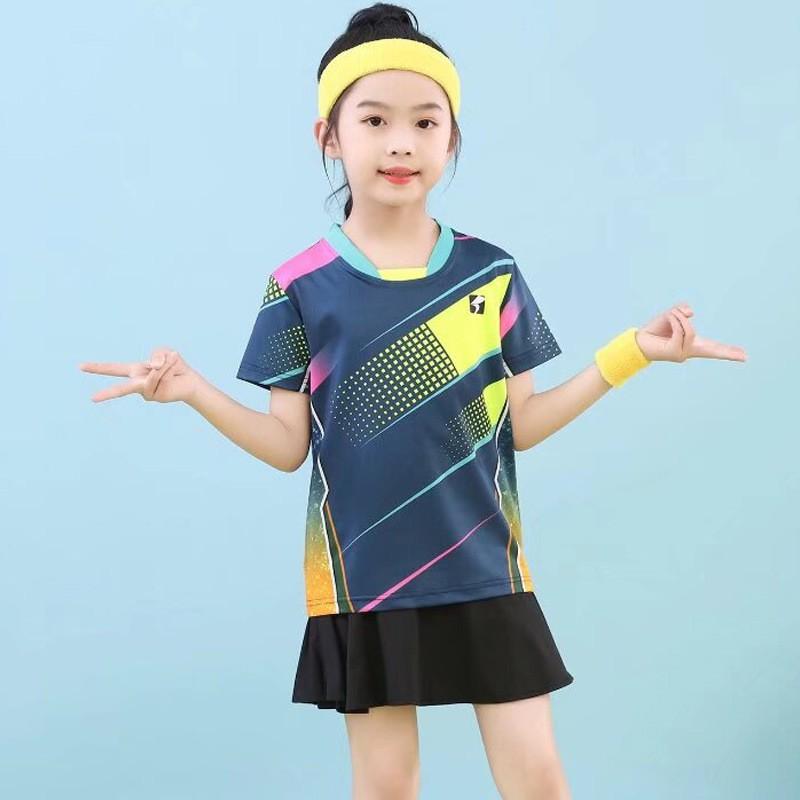 Badminton Table Tennis Short Sleeve Set Quick Dry Breathable Sportswear Men Women Kids Team Uniforms Custom