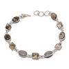 Natural Septerian Stone, Topaz Gemstone 925 Sterling Silver Bracelet 7-8" W4j89
