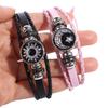 Luminous Couple Bracelet Three-layer Bead Woven Bracelet Unique Leather Bracelet  Couple