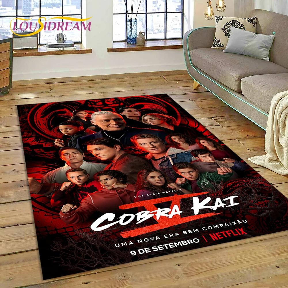 3D Ковер Cobra Kai Classics TV Аманда Карате для Гостиной Спальни, Нескользящий Коврик-Декор для Дивана, Придверный Коврик