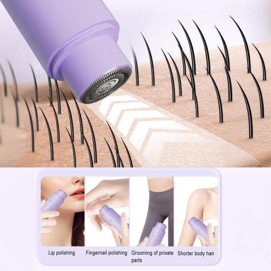 Женская электробритва с двумя головками, USB-перезаряжаемая, водонепроницаемая, портативная, для лица, тела, зоны бикини, рук, ног, эпилятор, бритва, триммер