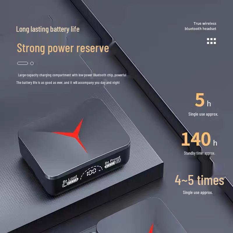 Трансграничный M90 Pro: Беспроводная Bluetooth-гарнитура-вкладыш, с шумоподавлением, с раздвижной крышкой, Мини, для киберспорта и спорта.