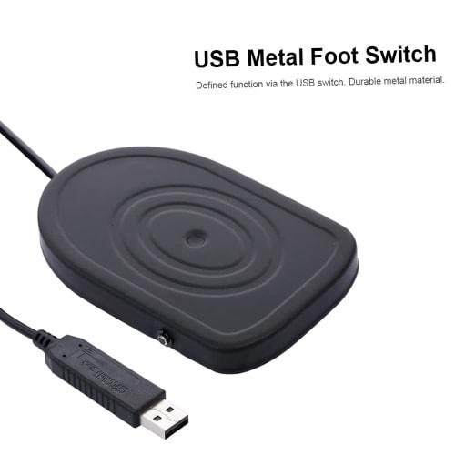 Wscoficey USB Ножной переключатель, Металлический ножной переключатель, Контроллер-педаль для клавиатур, Мультимедийные функции и Струны