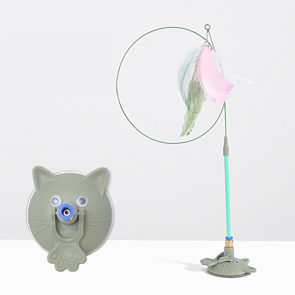 Интерактивная игрушка-палка для дразнения кошек на присоске для тренировок в помещении, игрушка-удочка для охоты на кошек, дразнящая игрушка для кошек