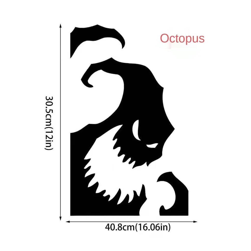 Halloween Door Window Decoration Sticker Scary Witch Ghost Horror Party Supplies Window Decoration Static PVC Wall Stickers