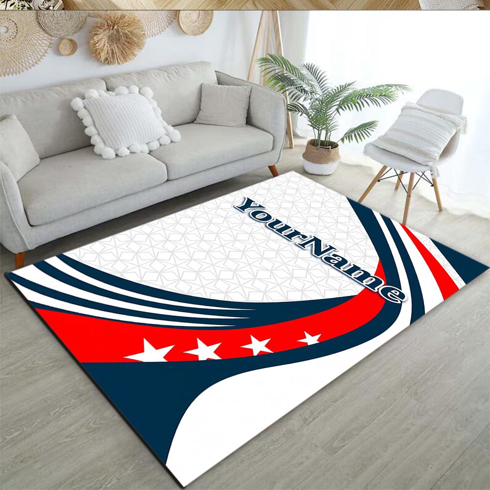 Ethnic Tribal Patterns Customizable Name Area Rug Perfect for Entryway Decorate room Foyer Dormitory Antislip Carpet Anime Office Decor