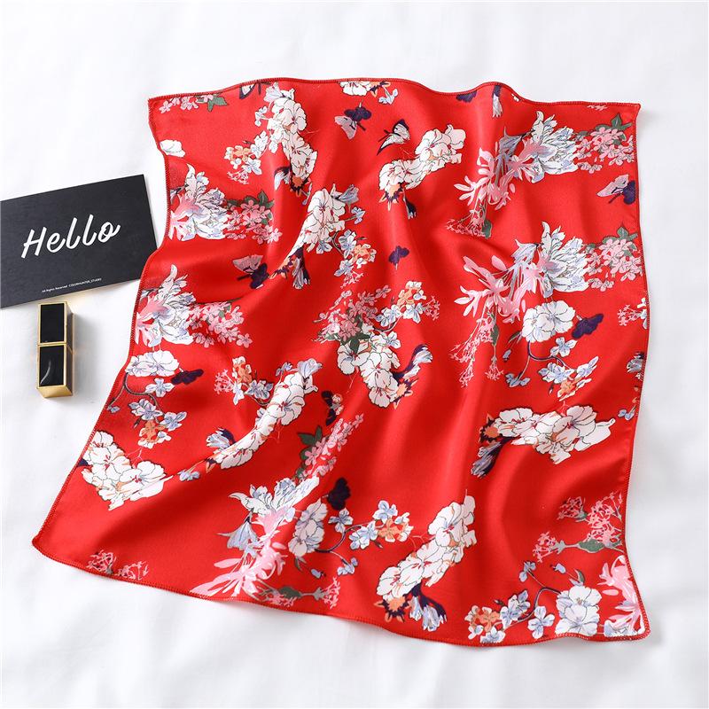 50 * 50 см шелковые шарфы весна и осень универсальное украшение профессиональные маленькие квадратные шарфы защита шеи связывающая сумка