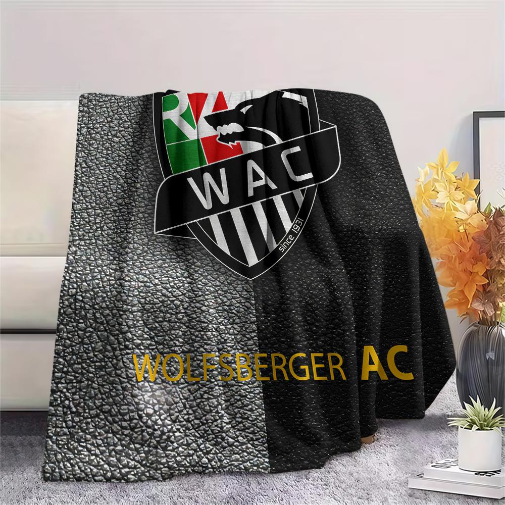 Wolfsberger AC pattern Flannel Blanket, High quality Comfortable for All Seasons, Home Decor, Warmth and Comfort, Perfect for Gifts.