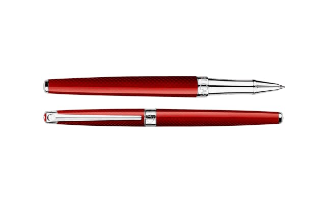 CARAN Leman Slim Rouge Carmine Ballpoint Officially Imported D'ACHE Pen, 4771-580,