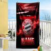 German Football Crest Artwork Personalized Text Beach Towel Soft Durable Quick-Dry Suitable for Sports Travel Swimming Yoga Bathroom Beach And Pool