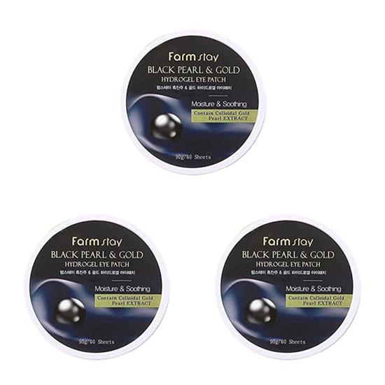 FARM STAY Black Pearl Gold Hydrogel Eye Patch 90g (3 Options)