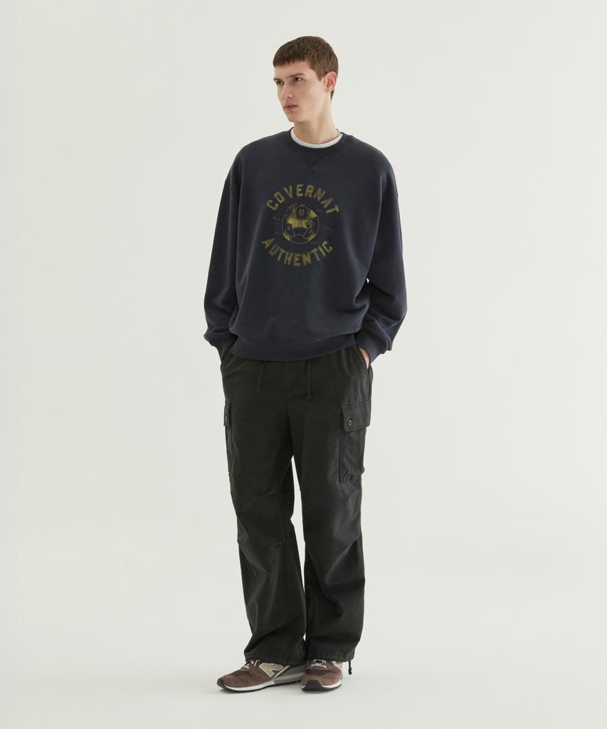 COVERNAT Tube Duck Graphic Sweatshirt Dark Navy