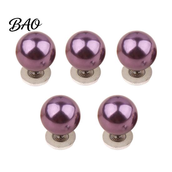 Decorative Pearl Buttons for Clothing 5Pcs Fake Clothing, Removable Brooch Pins, No Anti-gap Pins Shirts Sew Safety Shirt Neckline Embellishment,
